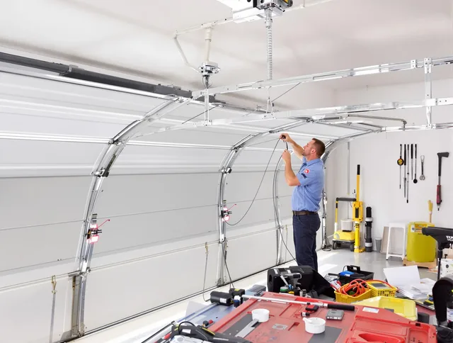 Garage door cable repair service by Farmington Garage Door Repair in Farmington
