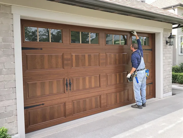 Custom garage door showcase by Farmington Garage Door Repair in Farmington