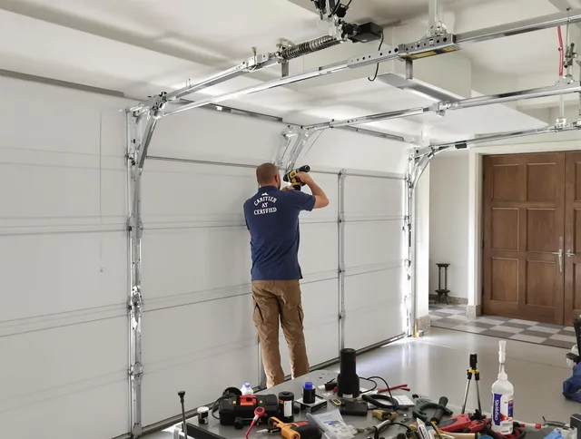 Farmington Garage Door Repair certified technician performing precision garage door repair in Farmington