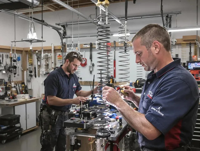 Garage door spring repair service by Farmington Garage Door Repair in Farmington